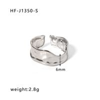 Ig Style Simple Style Heart Shape Solid Color Snake Stainless Steel Plating Hollow Out Open Ring sku image 14