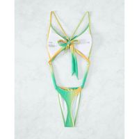 Women's Sexy Beach Gradient Color Backless 1 Piece One Piece main image 2