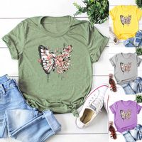 Women's T-shirt Short Sleeve T-shirts Printing Streetwear Butterfly main image 6