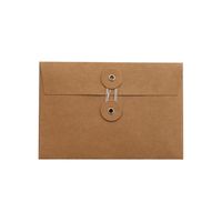 Ins Simple Retro File Bag Style Strap Kraft Paper Envelope Buggy Bag Winding Strap Envelope Bag Stationery T sku image 1