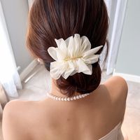 Simple Style Commute Flower Silk Yarn Hair Clip main image 3