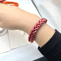Classic Style Solid Color Silica Gel Braid Unisex Wristband main image 5