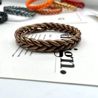 Classic Style Solid Color Silica Gel Braid Unisex Wristband sku image 7