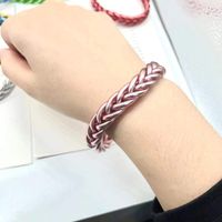 Classic Style Solid Color Silica Gel Braid Unisex Wristband sku image 4