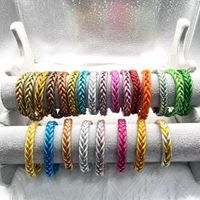 Classic Style Solid Color Silica Gel Braid Unisex Wristband main image 1