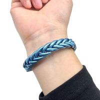 Classic Style Solid Color Silica Gel Braid Unisex Wristband main image 3
