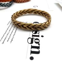 Classic Style Solid Color Silica Gel Braid Unisex Wristband sku image 10