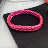 Classic Style Solid Color Silica Gel Braid Unisex Wristband sku image 12