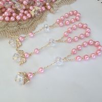 Cross-border Hot Sale Religious Cold Wind Special-interest Design Beads Love Angel Wings Bracelet Rose Pearl Bracelet main image 1