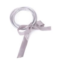 Retro Simple Style Solid Color Bow Knot Silica Gel Women's Wristband sku image 2