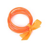 Retro Simple Style Solid Color Bow Knot Silica Gel Women's Wristband sku image 28