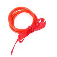 Retro Simple Style Solid Color Bow Knot Silica Gel Women's Wristband sku image 29