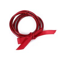 Retro Simple Style Solid Color Bow Knot Silica Gel Women's Wristband sku image 1