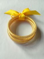 Retro Simple Style Solid Color Bow Knot Silica Gel Women's Wristband sku image 32
