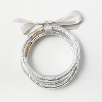 Casual Simple Style Solid Color Bow Knot Plastic Silica Gel Gold Foil Women's Wristband sku image 11