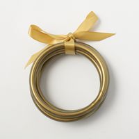 Casual Simple Style Solid Color Bow Knot Plastic Silica Gel Gold Foil Women's Wristband sku image 6