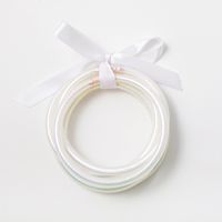 Casual Simple Style Solid Color Bow Knot Plastic Silica Gel Gold Foil Women's Wristband sku image 9