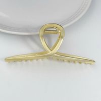 Casual Simple Style Round Crown Solid Color Metal Inlay Pearl Hair Claws sku image 1