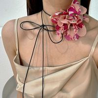 Elegant Flower Cloth Handmade Women's Necklace main image 3