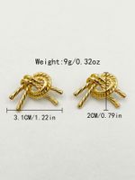 1 Pair Casual Simple Style Knot Polishing Plating 304 Stainless Steel 14K Gold Plated Ear Studs main image 2