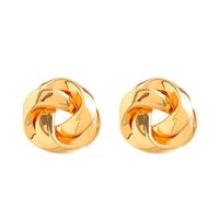 Simple Style Streetwear Solid Color Metal Copper Plating Hollow Out Inlay Zircon 18k Gold Plated Gold Plated Silver Plated Women's Earrings sku image 13