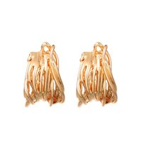 Simple Style Streetwear Solid Color Metal Copper Plating Hollow Out Inlay Zircon 18k Gold Plated Gold Plated Silver Plated Women's Earrings sku image 19