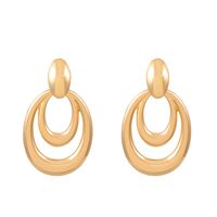 Simple Style Streetwear Solid Color Metal Copper Plating Hollow Out Inlay Zircon 18k Gold Plated Gold Plated Silver Plated Women's Earrings sku image 7