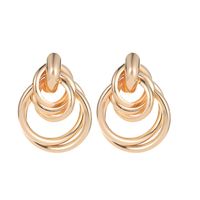 Simple Style Streetwear Solid Color Metal Copper Plating Hollow Out Inlay Zircon 18k Gold Plated Gold Plated Silver Plated Women's Earrings sku image 20