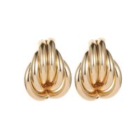 Simple Style Streetwear Solid Color Metal Copper Plating Hollow Out Inlay Zircon 18k Gold Plated Gold Plated Silver Plated Women's Earrings sku image 14