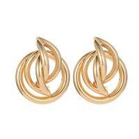 Simple Style Streetwear Solid Color Metal Copper Plating Hollow Out Inlay Zircon 18k Gold Plated Gold Plated Silver Plated Women's Earrings sku image 16