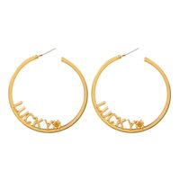 Simple Style Streetwear Solid Color Metal Copper Plating Hollow Out Inlay Zircon 18k Gold Plated Gold Plated Silver Plated Women's Earrings sku image 11
