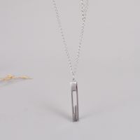 Casual Simple Style Square Titanium Steel Plating Gold Plated Pendant Necklace Long Necklace main image 5
