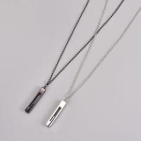 Casual Simple Style Square Titanium Steel Plating Gold Plated Pendant Necklace Long Necklace main image 1