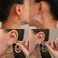 Simple Style Streetwear Solid Color Metal Copper Plating Hollow Out Inlay Zircon 18k Gold Plated Gold Plated Silver Plated Women's Earrings main image 6