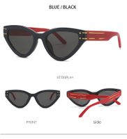 Retro Streetwear Leopard Ac Cat Eye Full Frame Women's Sunglasses sku image 2