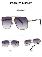 Casual Sports Solid Color Ac Square Full Frame Men's Sunglasses sku image 1