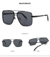 Casual Sports Solid Color Ac Square Full Frame Men's Sunglasses sku image 4