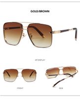 Casual Sports Solid Color Ac Square Full Frame Men's Sunglasses sku image 3