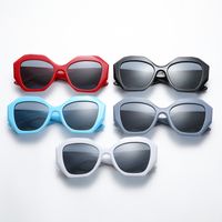 Ins Style Hip-hop Streetwear Solid Color Pc Polygon Full Frame Women's Sunglasses main image 3
