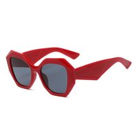 Ins Style Hip-hop Streetwear Solid Color Pc Polygon Full Frame Women's Sunglasses sku image 4