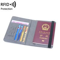 Unisex Basic Solid Color Pu Leather Rfid Passport Holders main image 4