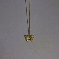 Edelstahl 304 18 Karat Vergoldet Einfacher Stil Überzug Blume Schmetterling Halskette Mit Anhänger sku image 2