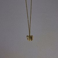 Acier Inoxydable 304 Plaqué Or 18K Style Simple Placage Fleur Papillon Pendentif sku image 1