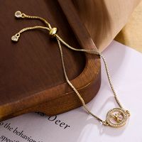 Simple Style Commute Angel Copper Plating Inlay Zircon 18k Gold Plated Bracelets sku image 2