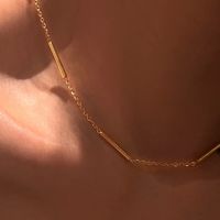 201 Edelstahl Vergoldet Retro Überzug Gänseblümchen Halskette main image 5