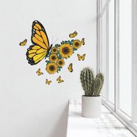 Pastoral Sunflower Butterfly Pvc Wall Sticker main image 4
