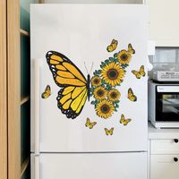 Pastoral Sunflower Butterfly Pvc Wall Sticker main image 2