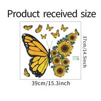 Pastoral Sunflower Butterfly Pvc Wall Sticker sku image 1