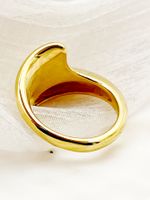 304 Stainless Steel 14K Gold Plated Classic Style Plating Rings main image 3