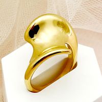 304 Stainless Steel 14K Gold Plated Classic Style Plating Rings sku image 1